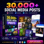 30,000+ Social Media Posts Bundle Pack – Editable PSD, AI, Canva Templates for Instagram, Facebook & Marketing